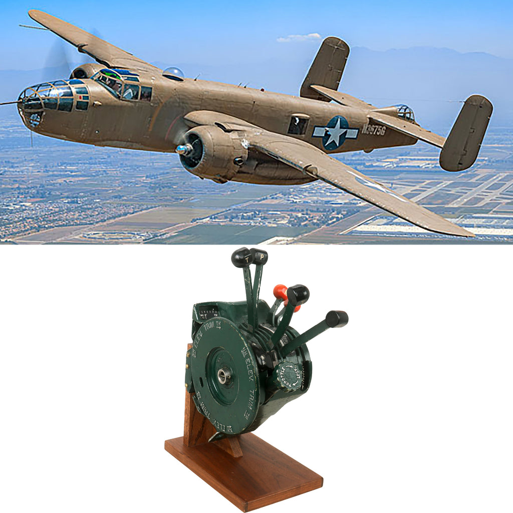 Original WWII Rare B-25 Mitchell Throttle Trim Control Unit