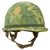 Original U.S. Vietnam War M1-C Paratrooper Helmet with Reversible Camouflage Cover - Complete Original Items
