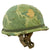 Original U.S. Vietnam War M1-C Paratrooper Helmet with Reversible Camouflage Cover - Complete Original Items