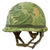 Original U.S. Vietnam War M1-C Paratrooper Helmet with Reversible Camouflage Cover - Complete Original Items