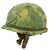 Original U.S. Vietnam War M1-C Paratrooper Helmet with Reversible Camouflage Cover - Complete Original Items
