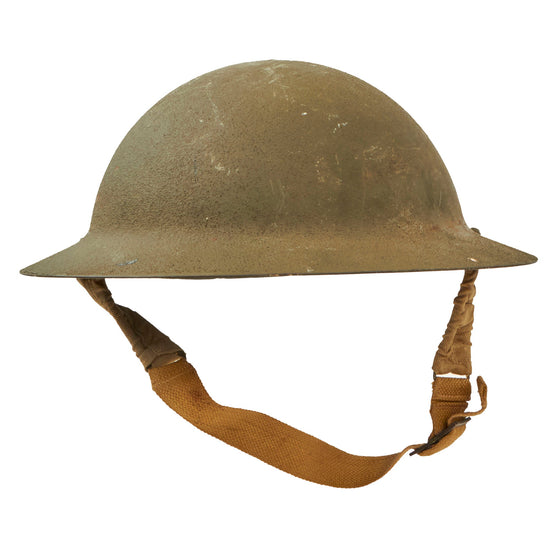 Original Australian WWII Rimless Brodie MkII Steel Helmet with Liner Dated 1942 Original Items