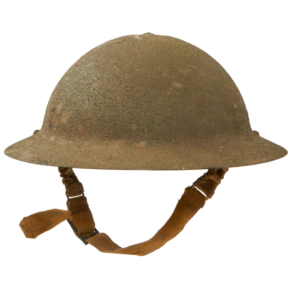 Original Australian WWII Rimless Brodie MkII Steel Helmet with Liner Dated 1942 Original Items