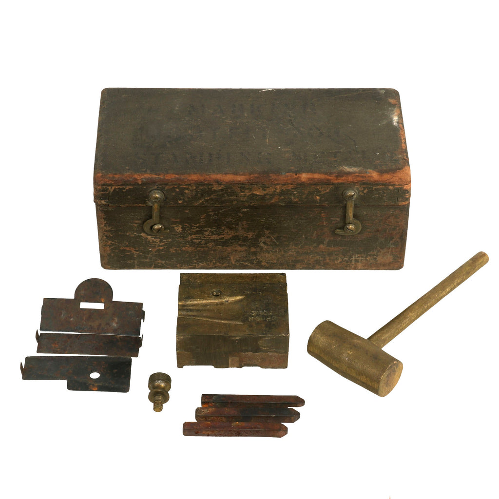 Original U.S. WWI “Marking Outfit For Stamping Metal” M1910 Dog Tag Stamping Kit - Complete Original Items