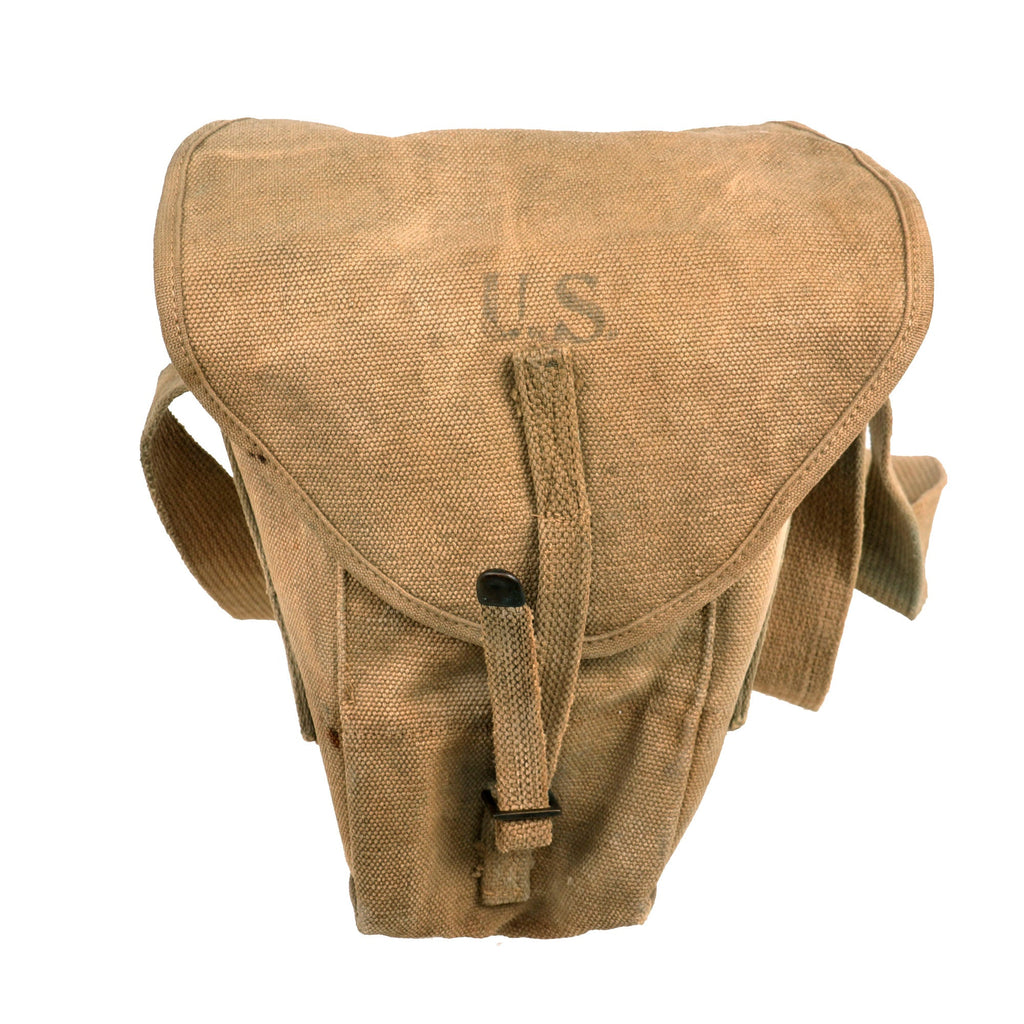 Original U.S. WWI French Chauchat Machine Gun Magazine Carrying Bag - 1918 Dated Original Items