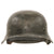Original German WWII M42 Heer Army No Decal Dome Stamped Helmet with 1943 Dated 56cm Liner & Chinstrap - Stamped EF64 Original Items