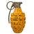 Original U.S. Pre-WWII Inert MkII Yellow Early War High Explosive Pineapple Grenade with MkII Cutback Fuze with Short Spoon Original Items