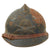 Original French WWI Model 1915 Adrian Helmet in Horizon Blue with Artillery RF Badge and Scarce 1st Pattern Liner - Complete Original Items