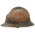 Original French WWI Model 1915 Adrian Helmet in Horizon Blue with Artillery RF Badge and Scarce 1st Pattern Liner - Complete Original Items