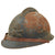 Original French WWI Model 1915 Adrian Helmet in Horizon Blue with Artillery RF Badge and Scarce 1st Pattern Liner - Complete Original Items