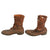Original U.S. WWII Matched Private Purchase Wrap Around Strap Closure Tanker Boots - Size 9 Original Items