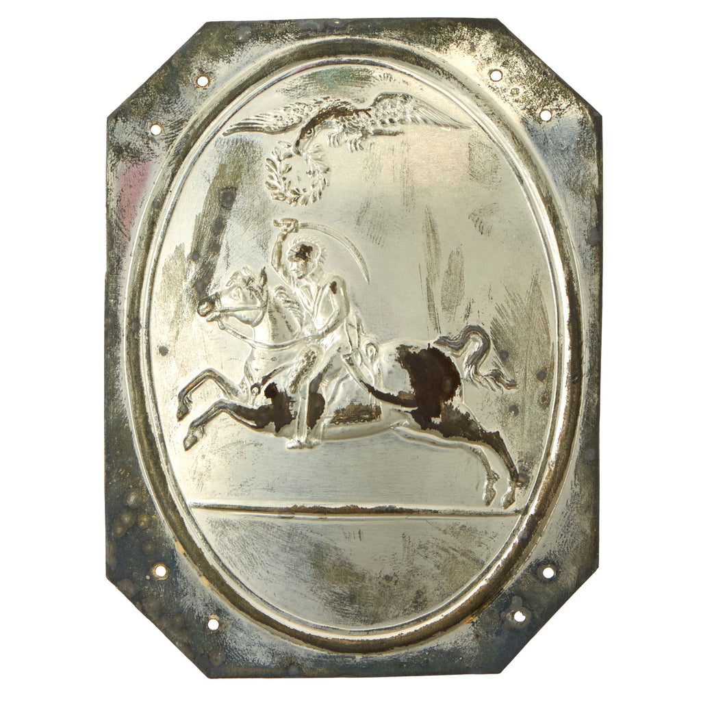 Original U.S. War of 1812 Era Regiment of Light Dragoons (United States) Cavalry Cap Plate - First Known Distinctive Metal Branch Insignia Authorized for the U.S. Army - Formerly Part of the A.A.F. Tank Museum Original Items