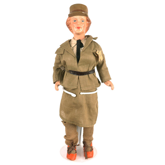Original U.S. WWII Women’s Army Auxiliary Corps Freundlich W.A.A.C. Composition Doll With Original Tag Original Items