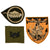Original Vietnamese Vietnam War Era Collection of North & South Tank Insignia with Custom Made Aluminum Tank Comb - 14 Items Total Original Items