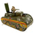 Original U.S. Inter-War Era Fully Functional WWI Tin Mechanical Windup M2 Light Tank Style Toy Manufactured by Louis Marx & Co With Popout Rifleman - Formerly A.A.F. Tank Museum Collection Original Items