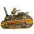 Original U.S. Inter-War Era Fully Functional WWI Tin Mechanical Windup M2 Light Tank Style Toy Manufactured by Louis Marx & Co With Popout Rifleman - Formerly A.A.F. Tank Museum Collection Original Items