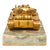 Original Soviet Cold War Era Brass Model T-55 Battle Tank Mounted on 3½ x 8” Marble Base Adjustable Barrel Original Items