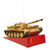 Original Soviet Cold War Era T-55 Tank Brass Desk Model on Steel Base - Formerly Part of the A.A.F. Tank Museum Original Items