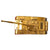 Original Soviet Cold War Era T-55 Tank Brass Desk Model on Steel Base - Formerly Part of the A.A.F. Tank Museum Original Items