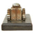 Original Hungarian WWII Tank Trench Art Desk Model on Wood Base marked "1939 Mikulas" - Formerly Part of the A.A.F. Tank Museum Original Items