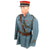 Original France WWI Pilot Armée de l'Air French Air Service Commandant Officer’s Uniform Set With Tunic, Trousers, Sam Browne Belt and Kepi With Squadron Insignia & Swagger Stick - 'Stork Escadrille N3' Original Items