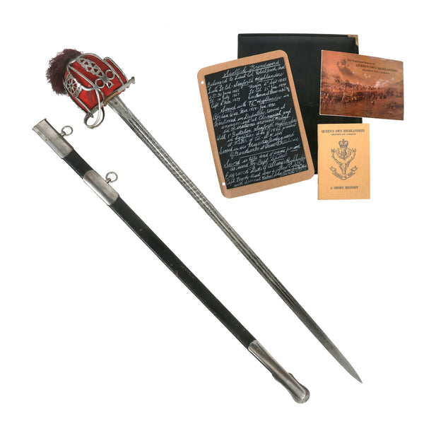 Original Scottish Highlander Claymore Basket-Hilted Broadsword with Ba ...