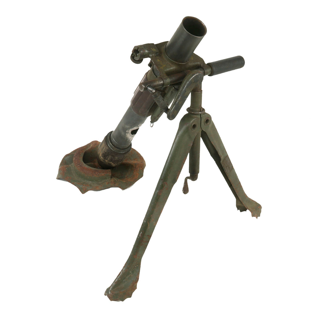 Original Soviet Russian WWII 50-RM 40 Display 50mm Company Mortar with 1941 Dated Bipod and Base Plate Original Items