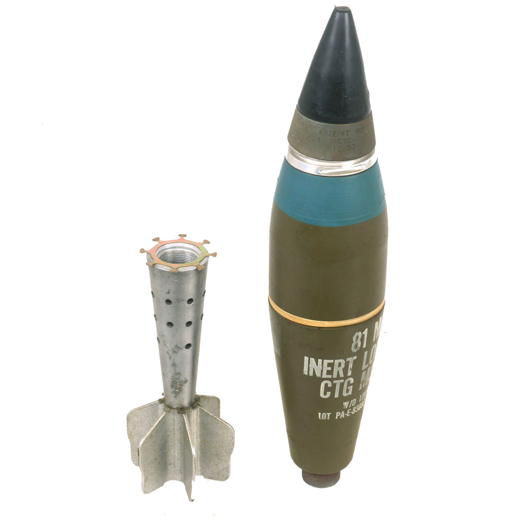 Original U.S. Vietnam War Inert M374 HE 81mm Mortar Round with M517 Fu ...