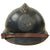 Original RARE WWI Romanian Model 1915 Adrian Helmet with King Ferdinand Badge - Replaced Liner & Chinstrap Original Items