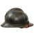 Original RARE WWI Romanian Model 1915 Adrian Helmet with King Ferdinand Badge - Replaced Liner & Chinstrap Original Items