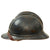 Original RARE WWI Romanian Model 1915 Adrian Helmet with King Ferdinand Badge - Replaced Liner & Chinstrap Original Items