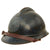 Original RARE WWI Romanian Model 1915 Adrian Helmet with King Ferdinand Badge - Replaced Liner & Chinstrap Original Items