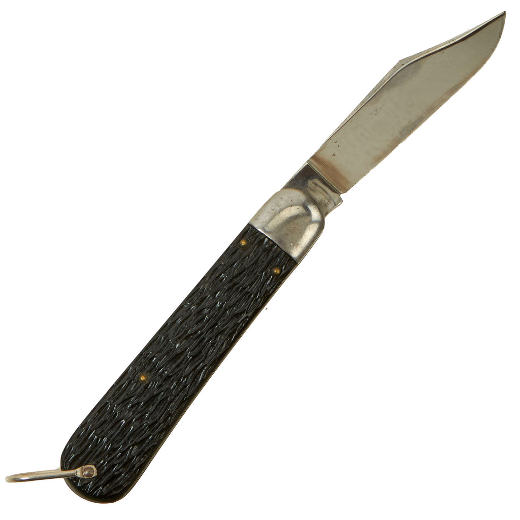 Original U.S. WWII Style Korean War Airborne Schrade Walden NY M2 Pocket Knife with Bail - Excellent Condition Original Items