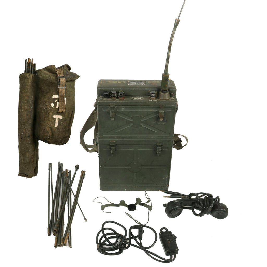 Original WWII U.S. Signal Corps BC-1000 Backpack Radio Receiver and Transmitter with Handset Original Items