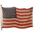 Original U.S. Spanish American War Very Large 45 Star Multi-Piece Cloth National Flag on Pole - 58 ½ x 96”