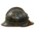 Original French WWI Issue Model 1915 Infantry Adrian Helmet in Horizon Blue with Scarce 1st Pattern Liner & Chinstrap Original Items