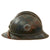 Original French WWI Issue Model 1915 Infantry Adrian Helmet in Horizon Blue with Scarce 1st Pattern Liner & Chinstrap Original Items