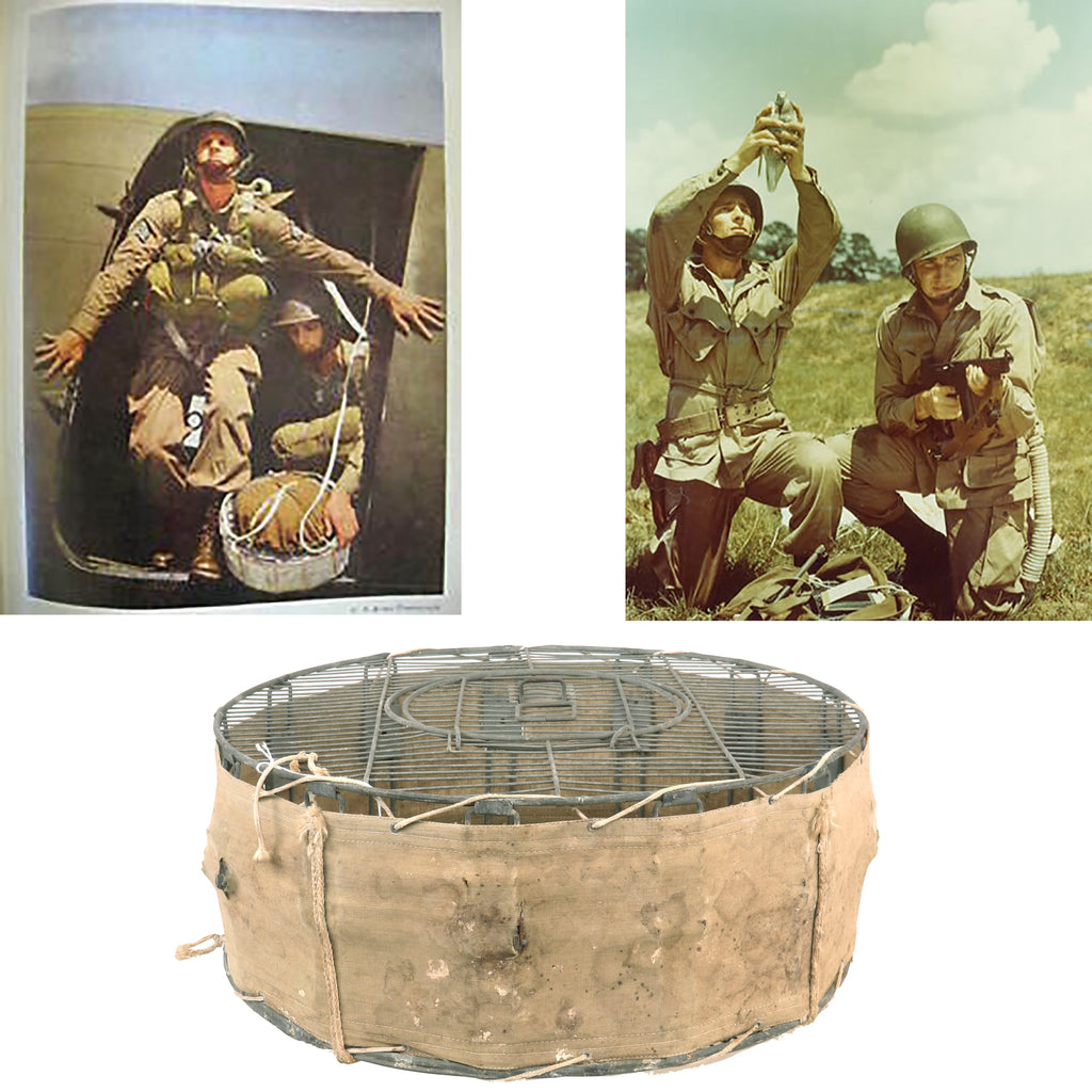 Original U.S. WWII Airborne Parachute Pigeon Cage Drop Cage Basket Original Items