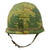Original U.S. Vietnam War M1 Helmet with Camouflage Cover and Liner Original Items