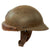 Original French WWII Model 1935 Tanker Armored Vehicle Helmet with Armored Artillery Badge Original Items