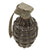 Original U.S. WWII Inert MkII Pineapple Grenade with Early Screw-bottom Body & M10A1 Fuze