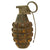 Original U.S. WWII Inert MkII Pineapple Grenade with Yellow Paint with Fuze Original Items