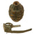 Original U.S. WWII Inert MkII Pineapple Grenade with Yellow Paint with Fuze Original Items