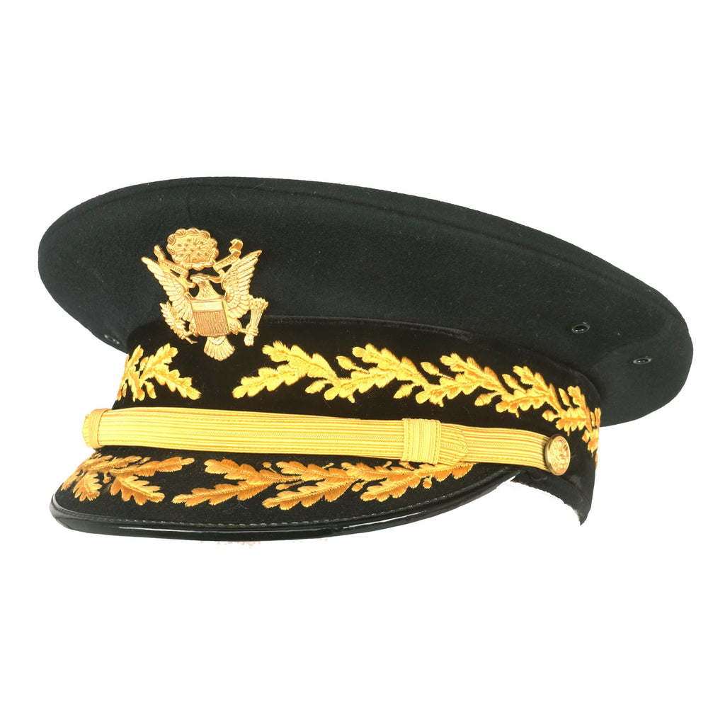 Original U.S. WWII Era Named General Officer’s Dress Blue Uniform Peaked Visor Cap By Jacob Reed’s Sons - Size 7½ Original Items