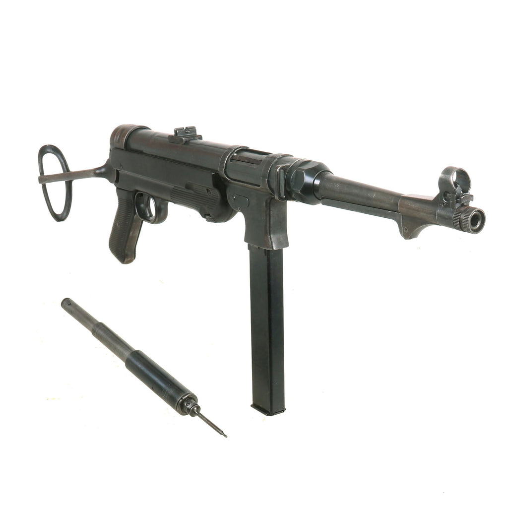 Original German WWII 1941 Dated MP 40 Display Gun by C.G. Haenel with Magazine & Recoil Assembly - Matching Serial 1504 f Original Items