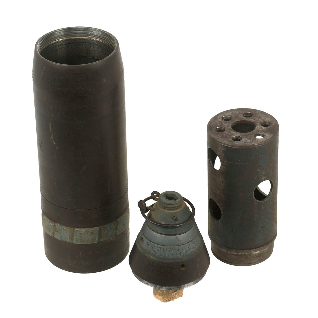 Original Imperial German WWI Extremely Scarce Message Carrying Shell for the 7.6cm Minenwerfer Trench Mortar Original Items