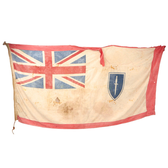 Original Canadian WWII Third Campaign Victory Loan Flag with Dagger - 47 x 96” Original Items