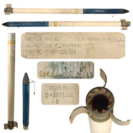 Original U.S. Vietnam War 2.75” Hydra-70 Aerial Long Practice Rocket with Mk66 Motor - Inert