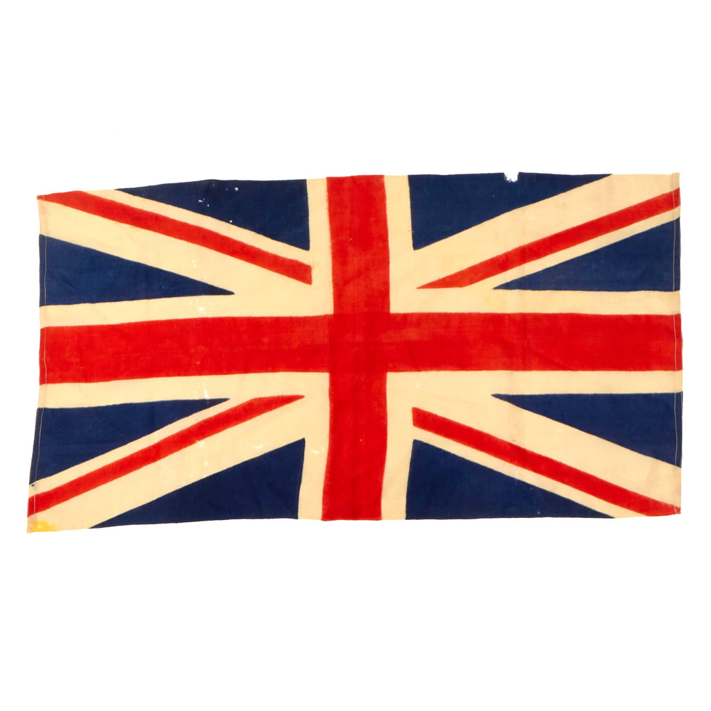 Original British WWII Era Union Jack Printed Wool Flag - 23 ½" x 43 ½” Original Items