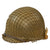 Original U.S. WWII 1945 M1 McCord Rear Seam Swivel Bale Helmet with M44 Net and Westinghouse Liner Original Items